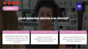 Gamificación reclamación en tienda